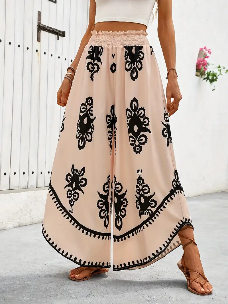 Lena® | Wide-Leg Trousers With Tribal Print - Image 3