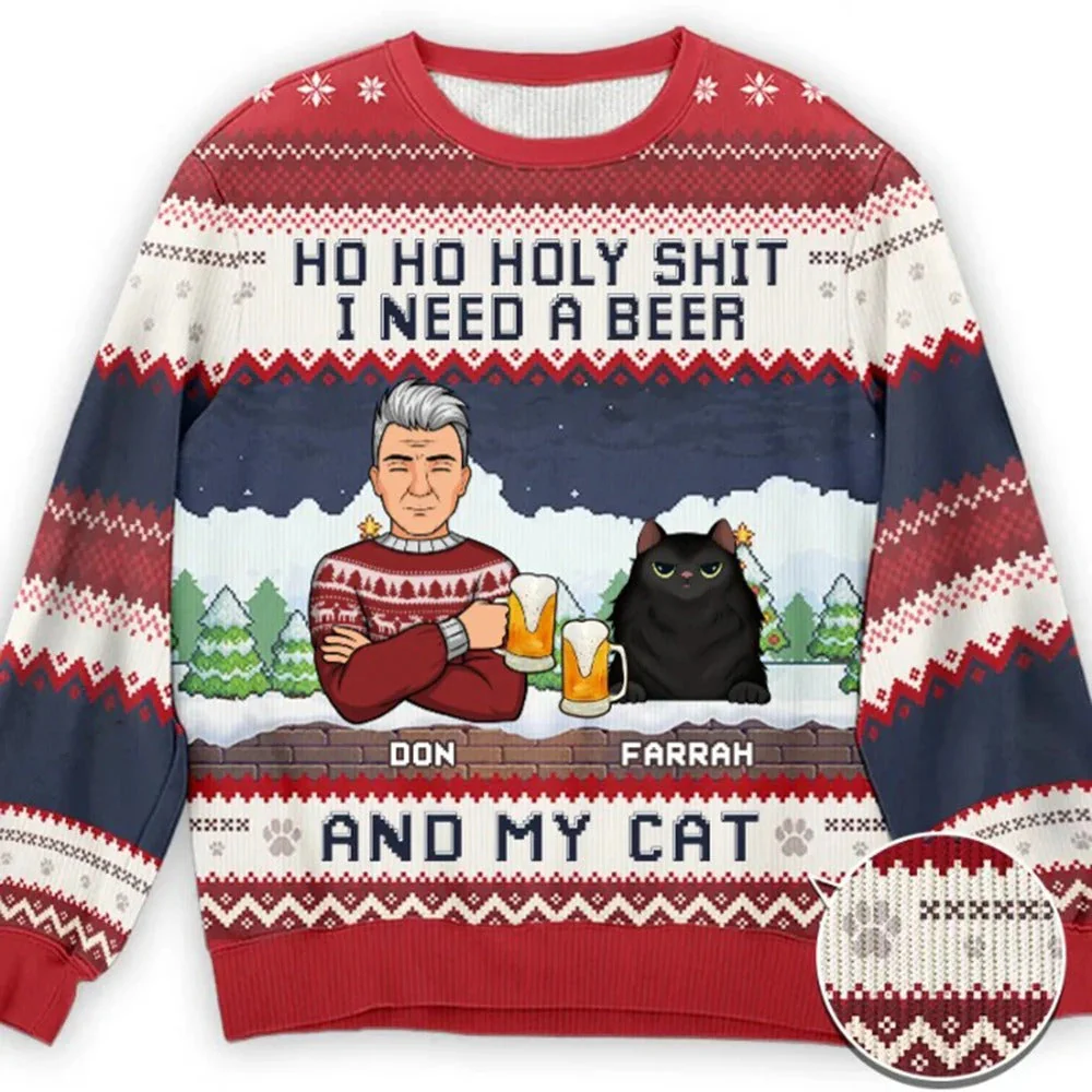 Lena | Lightweight Christmas sweater with a crew neck - Image 2