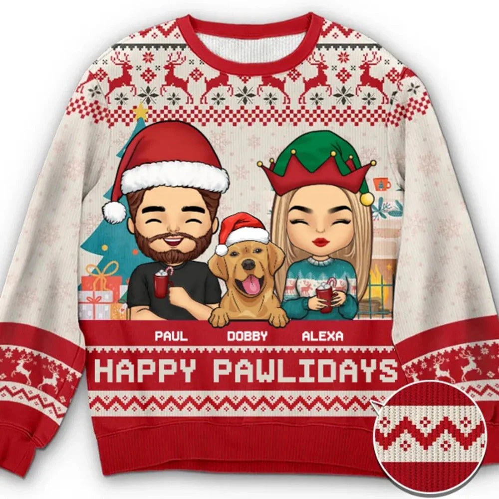 Lena | Lightweight Christmas sweater with a crew neck - Image 3