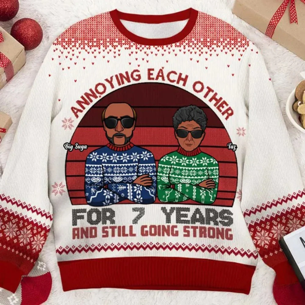 Lena | Lightweight Christmas sweater with a crew neck - Image 4
