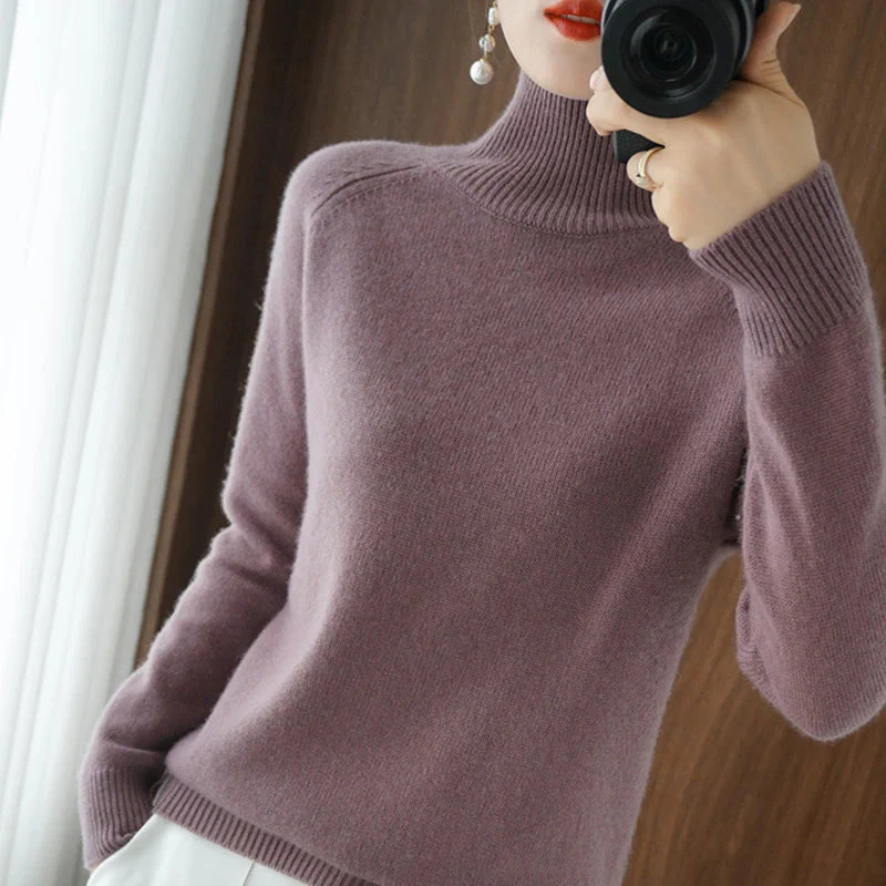 Leonie | Elegant autumn winter turtleneck sweater - Image 3