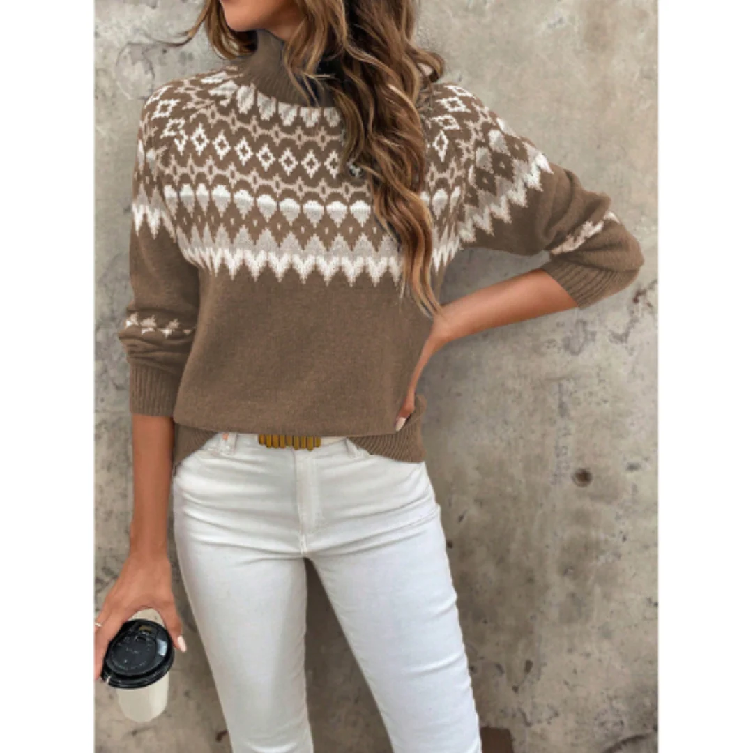 Leonie | Women's turtleneck sweater with long sleeves - Image 2
