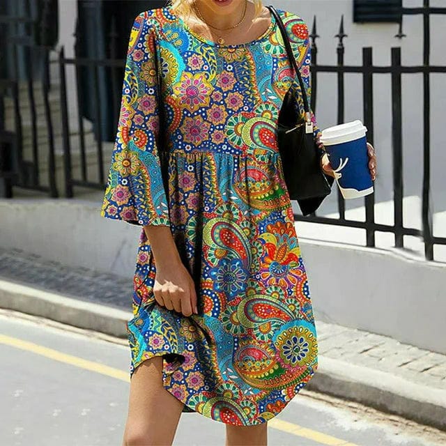 Leonor® | Bohemian Dress With Floral Print