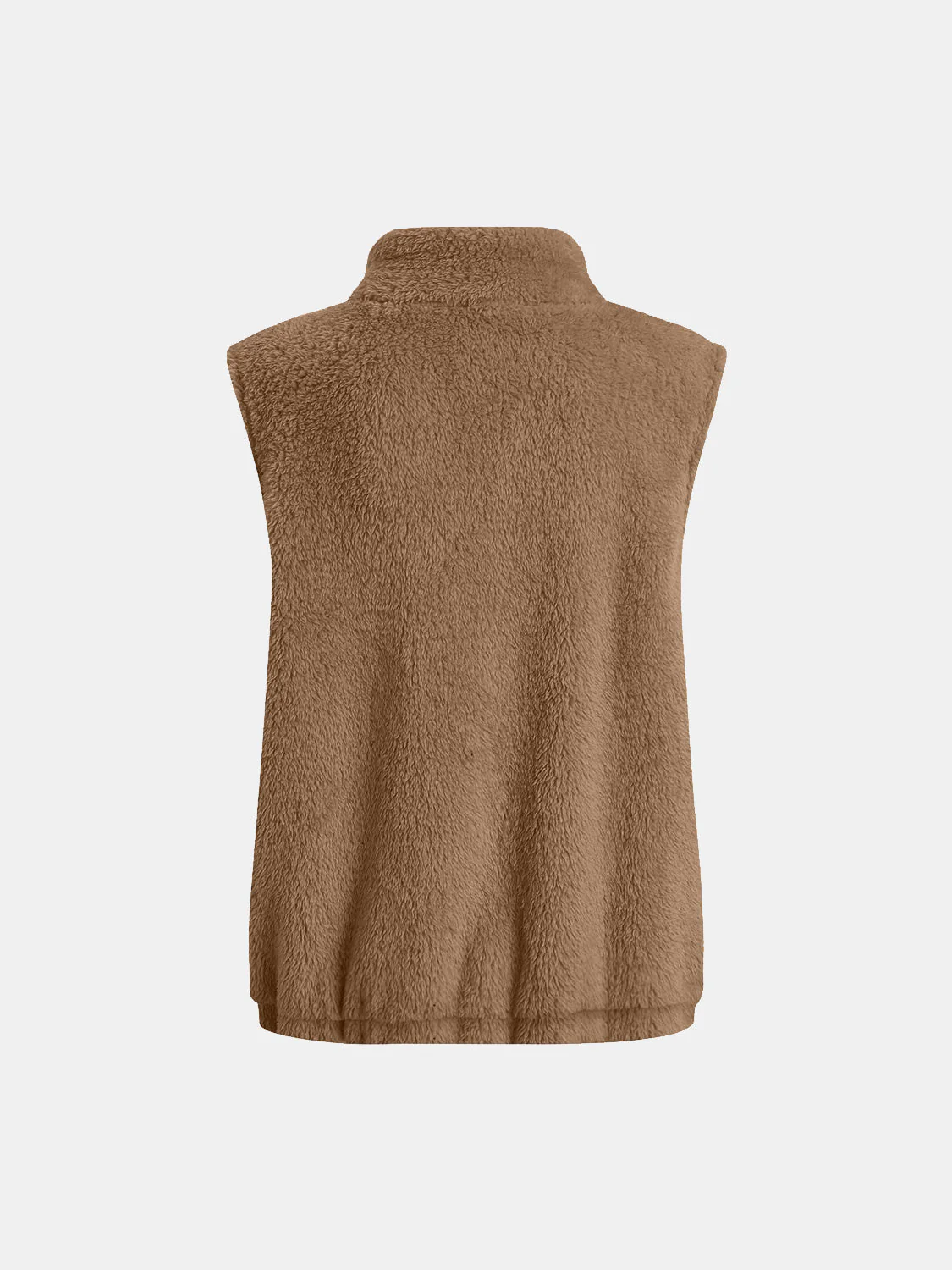 Leonor | Fluffy vest coat with zip closure and full size pockets - Image 3