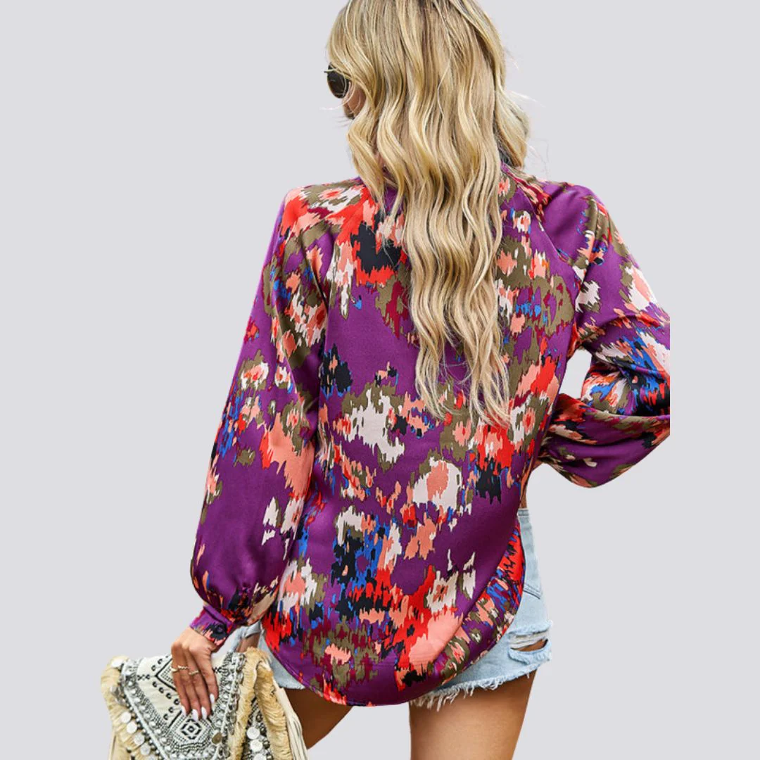 Lesley® | Blouse With V-Neck And Abstract Print - Image 7