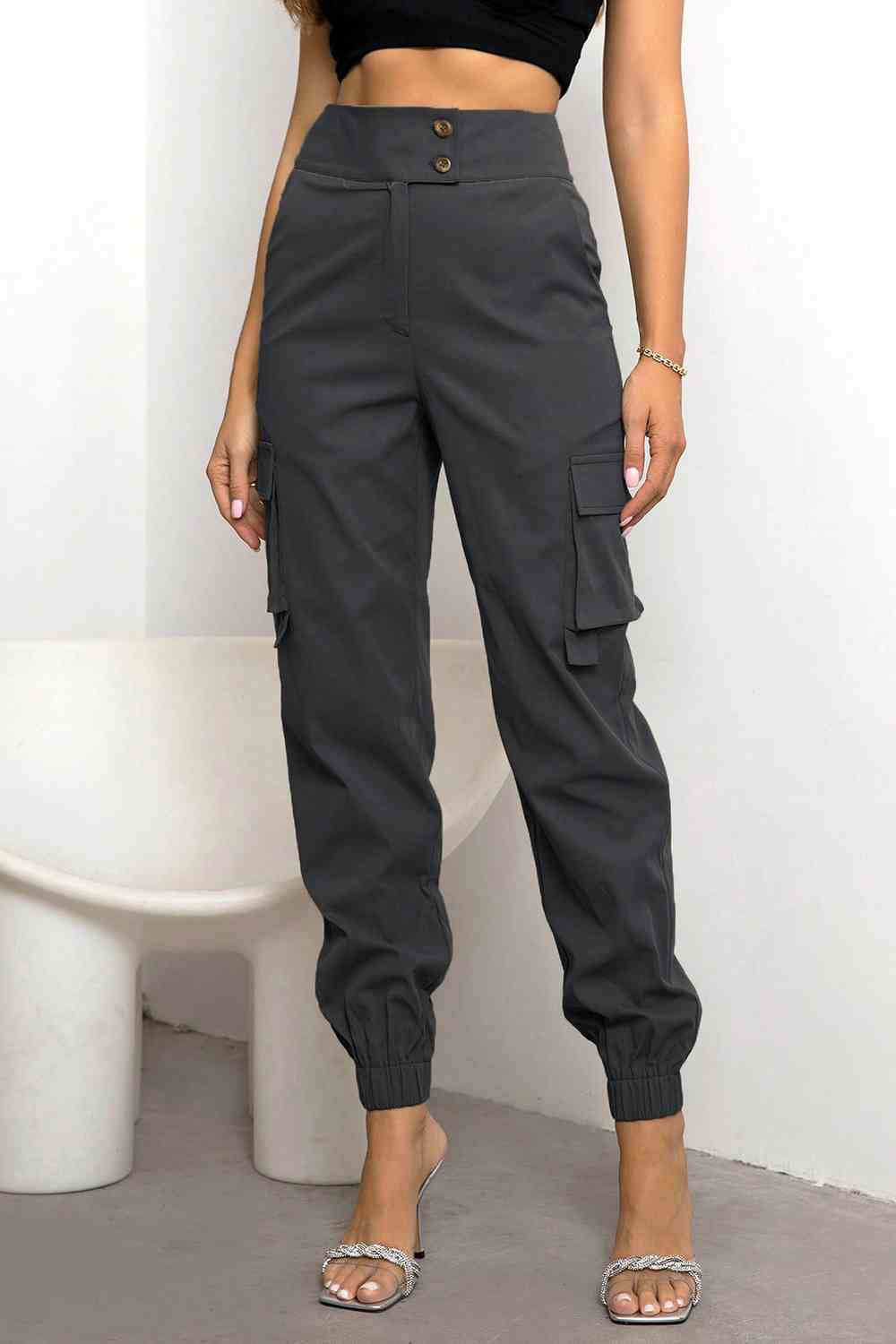 Leslie® | High-Waisted Casual Cargo Jogger Pants - Image 2