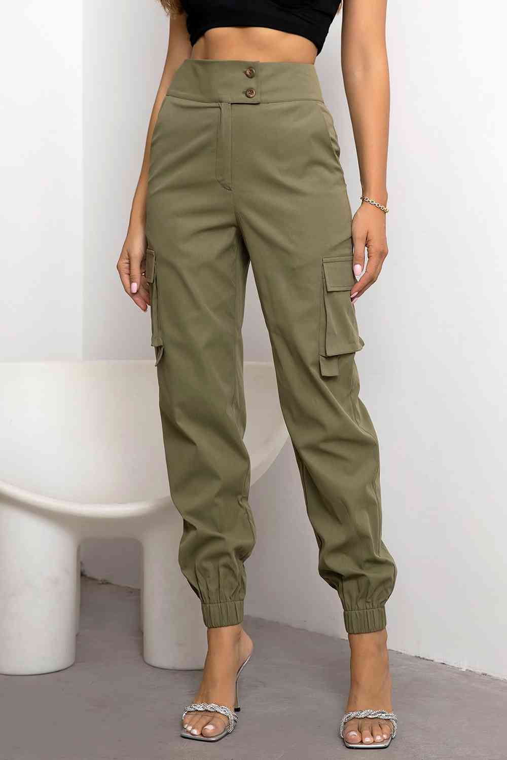 Leslie® | High-Waisted Casual Cargo Jogger Pants - Image 3