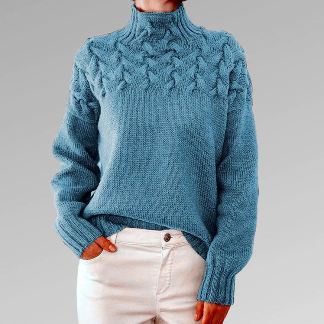 Leticia | Knitted turtleneck sweater for women - Image 2
