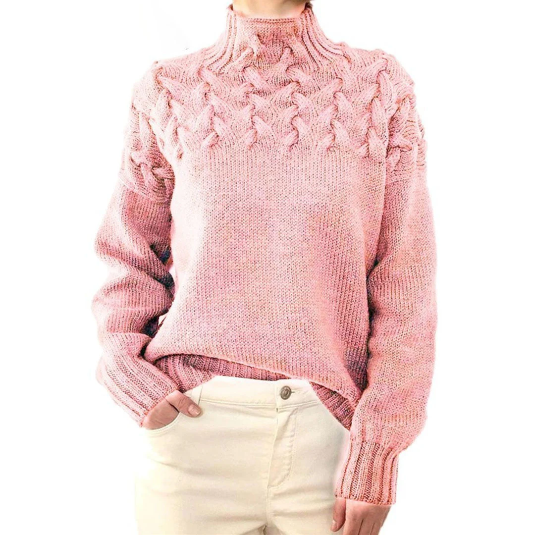 Leticia | Knitted turtleneck sweater for women - Image 3