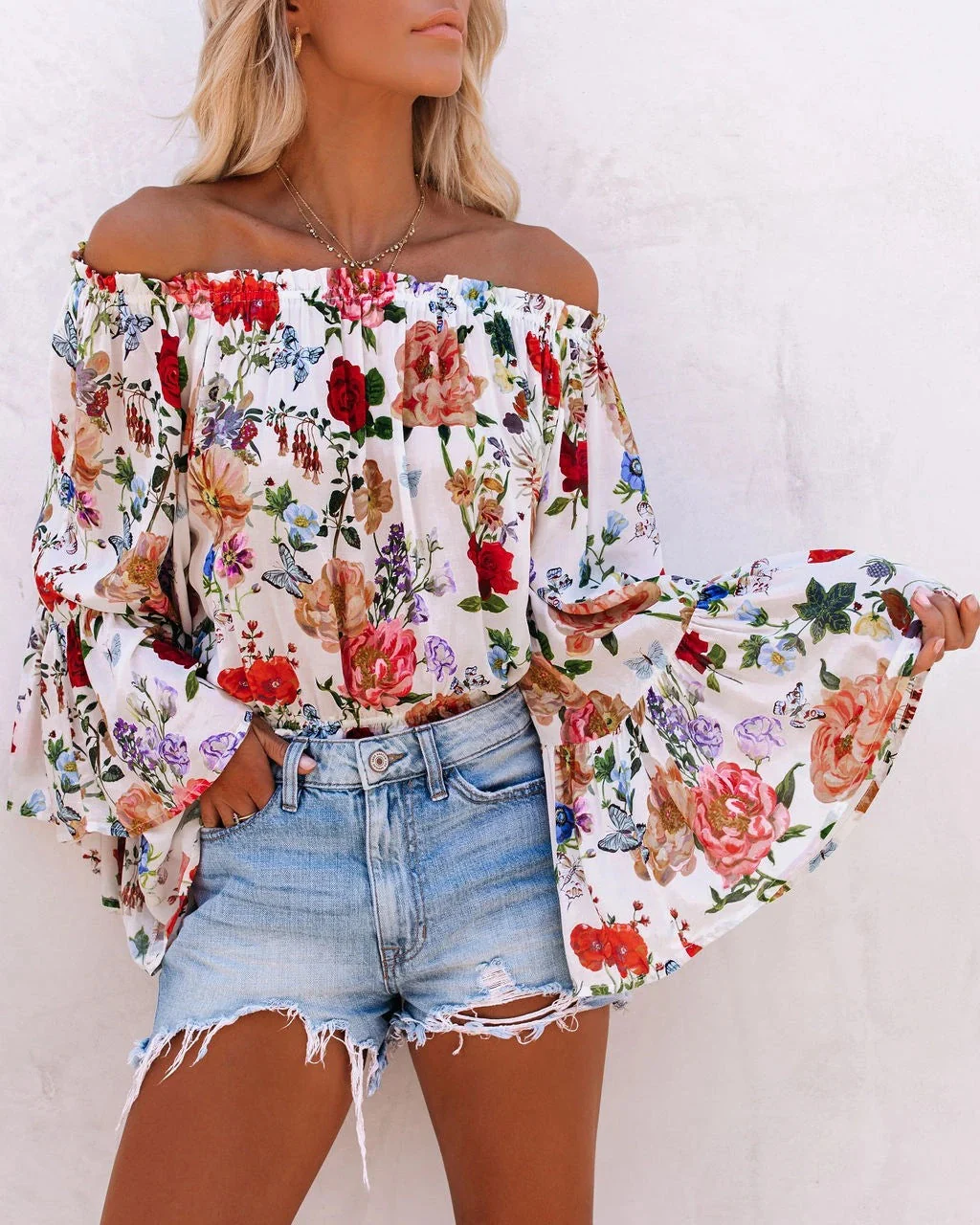 Leticia® | Trendsetting One-Shoulder Blouse With Flared Sleeves - Image 4
