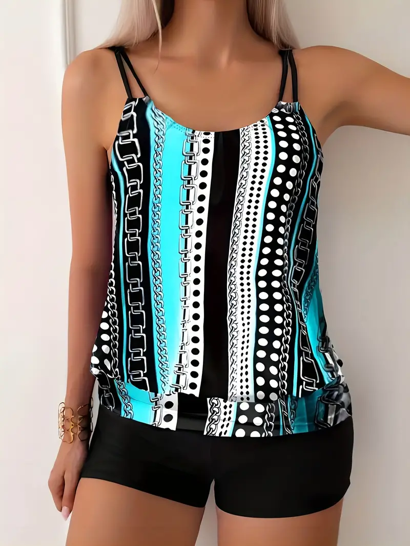 Libby® | Striped Tankini With Print - Image 6