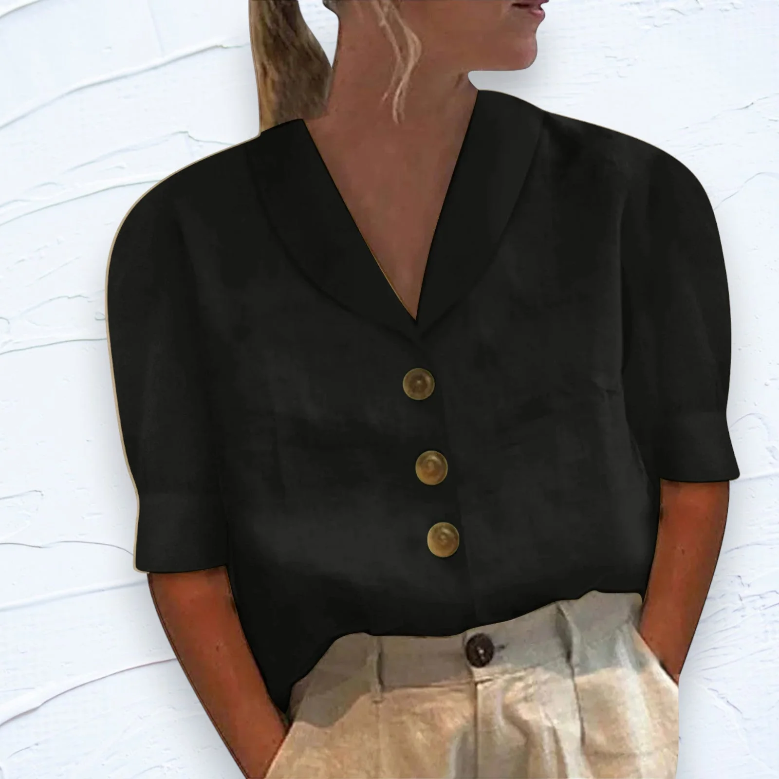 Lidia® | Elegant Linen Top - Image 2