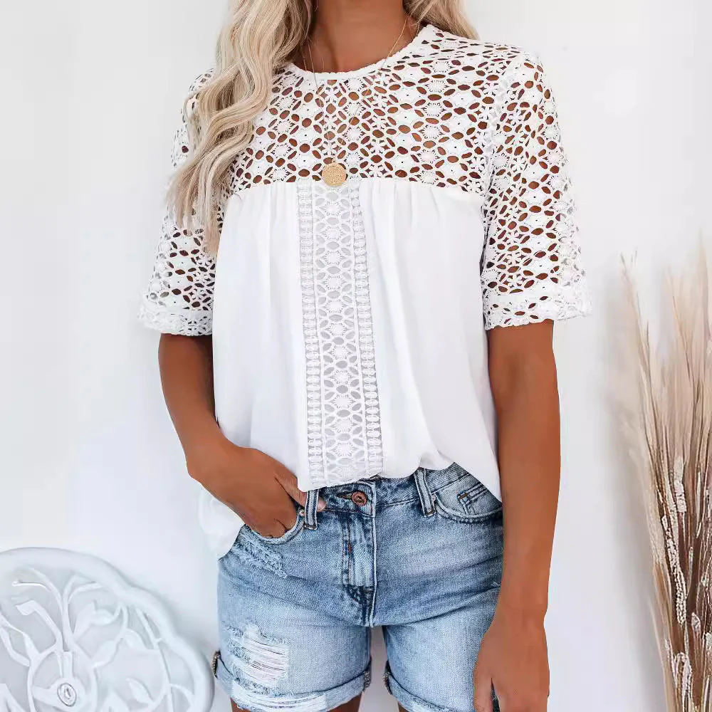 Lilian® | Women'S Blouse With Lace Details And Loose Fit - Image 2