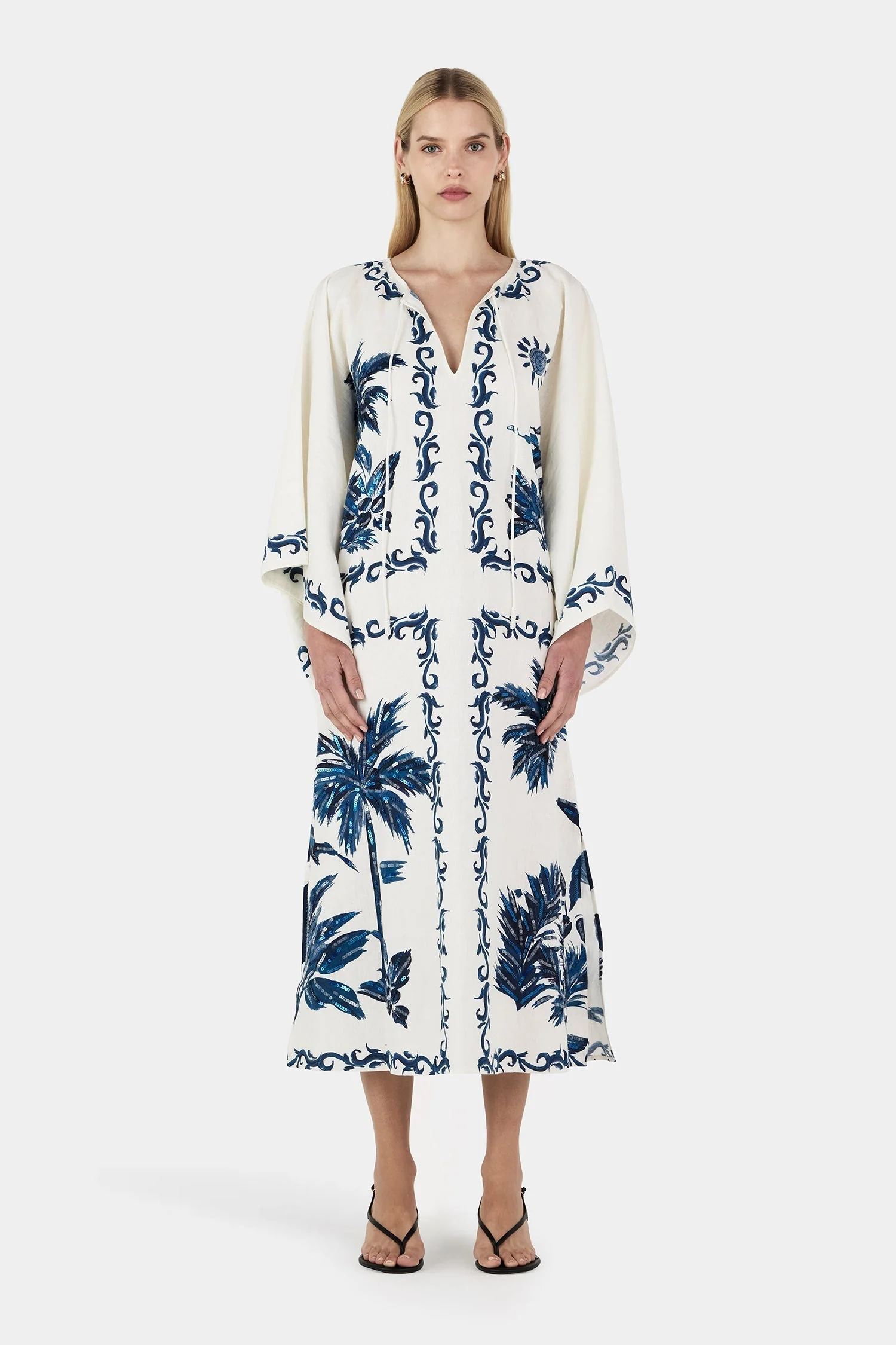 Liliana® | Blue Hawaiian Maxi Dress - Image 5