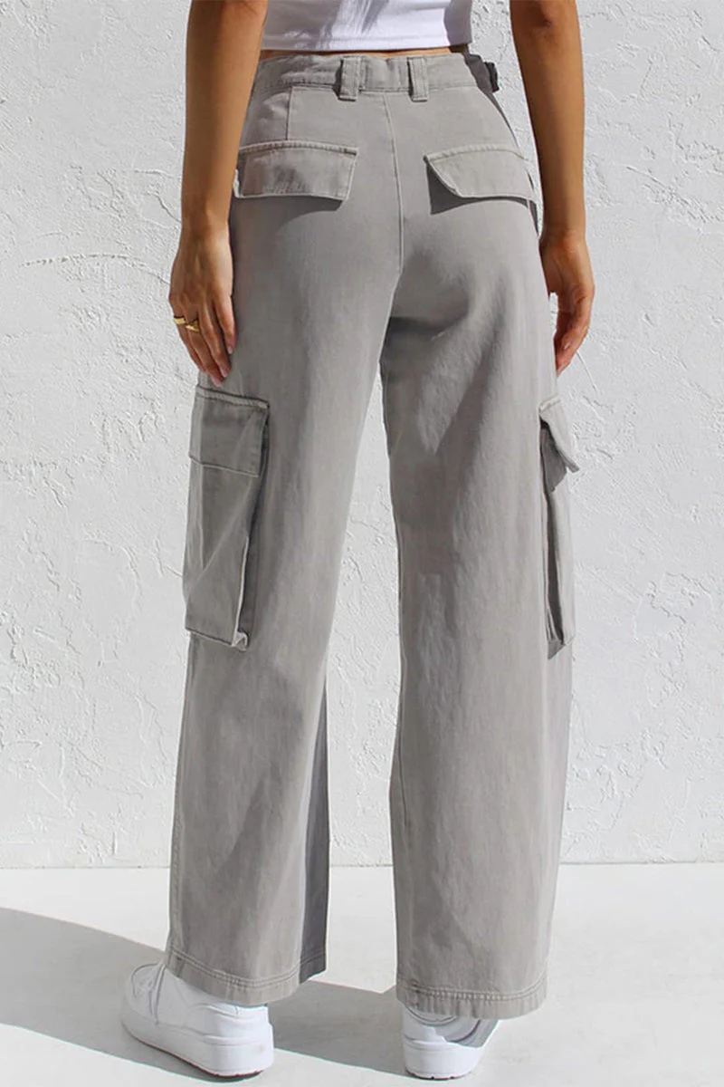 Liliana | Casual, simple, solid, loose, straight, low waist solid color trousers - Image 20
