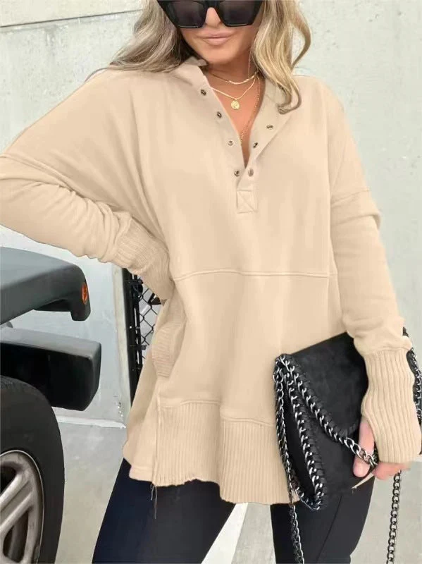 Liliane | Women's V-neck hoodie - Image 3