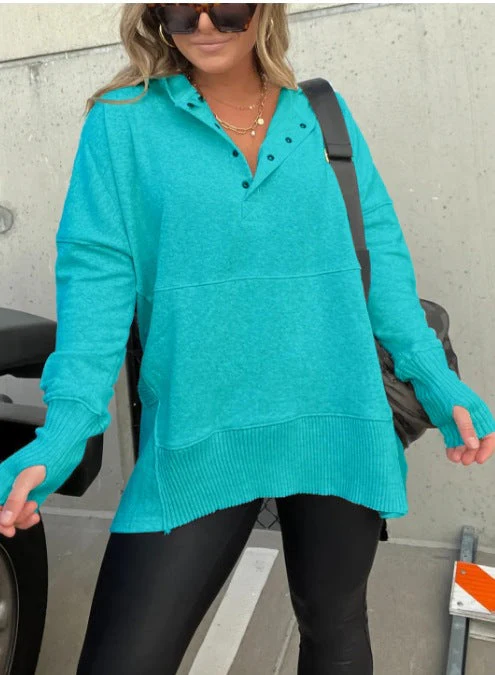 Liliane | Women's V-neck hoodie - Image 4