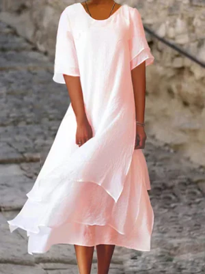 Linda® | Elegant Cotton And Linen Dress For Warm Days - Image 2