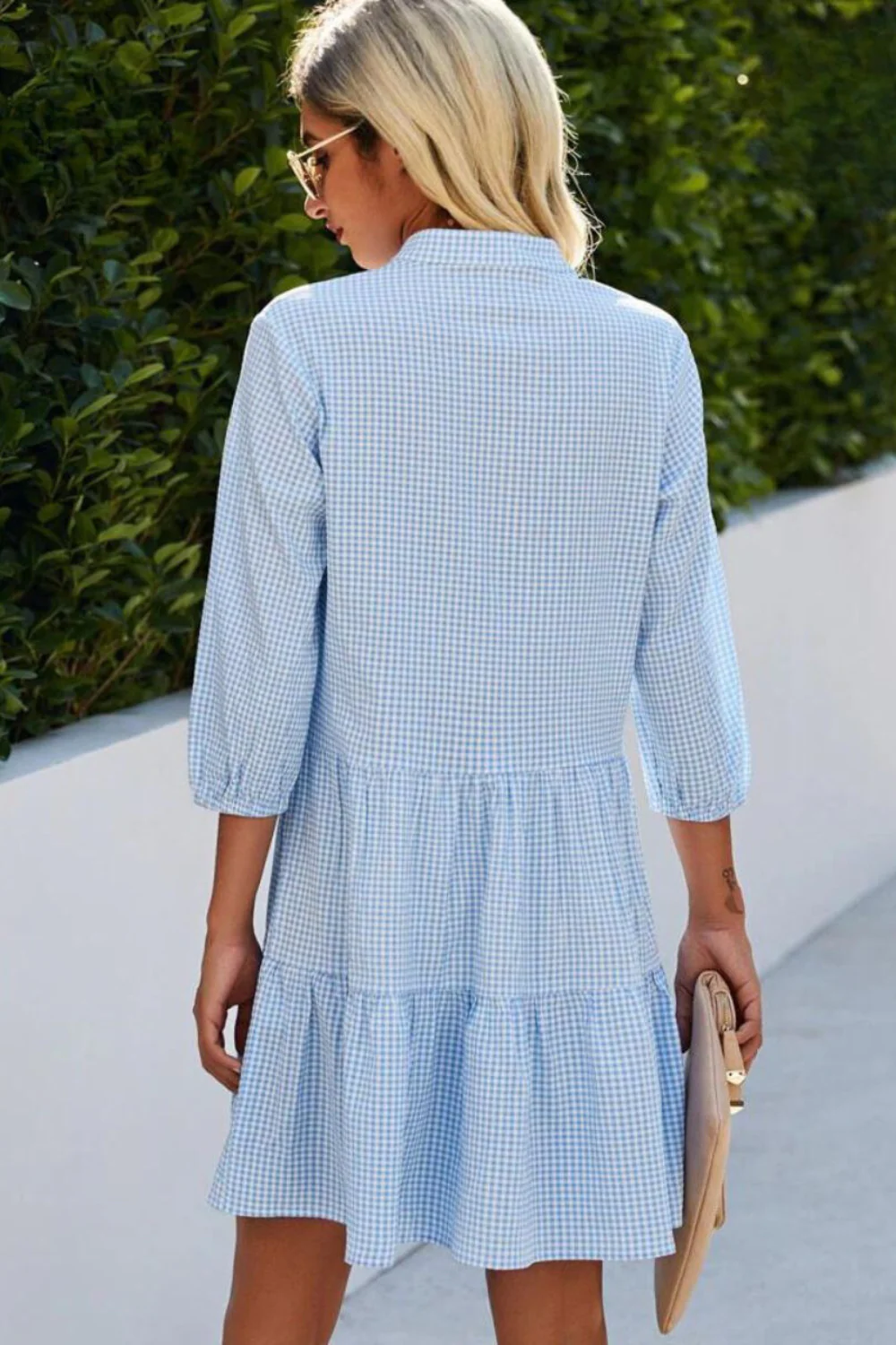 Lisbeth® | Checked V-Neck Dress - Image 5