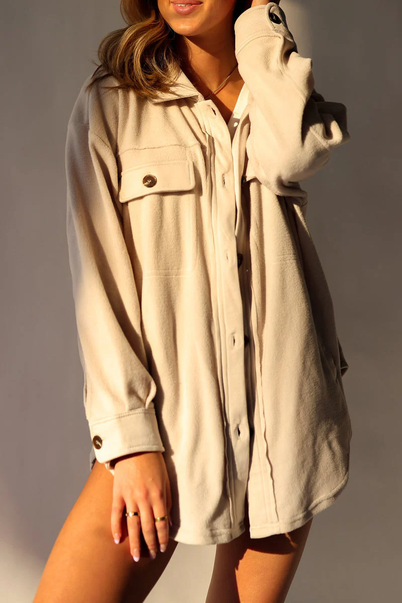 Lorena | Casual tops with a plain turn-down collar and pockets - Image 3