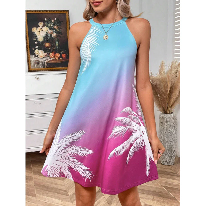 Lorena® | Women'S A-Line Summer Dress With Tropical Print And Racerback Design - Image 3