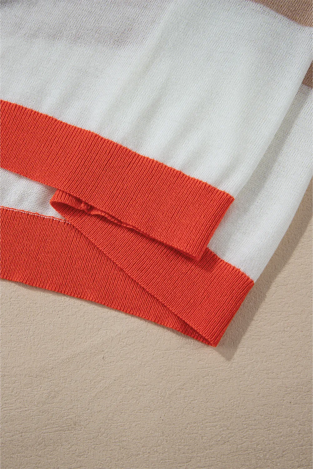 Loretta | Contrasting striped long-sleeved knitted top with a crew neck - Image 5