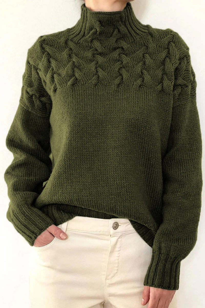 Lucía | Casual solid color turtleneck sweaters - Image 11