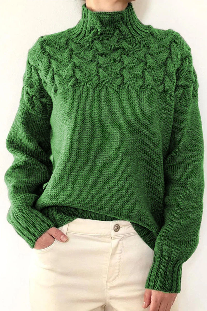 Lucía | Casual solid color turtleneck sweaters - Image 4