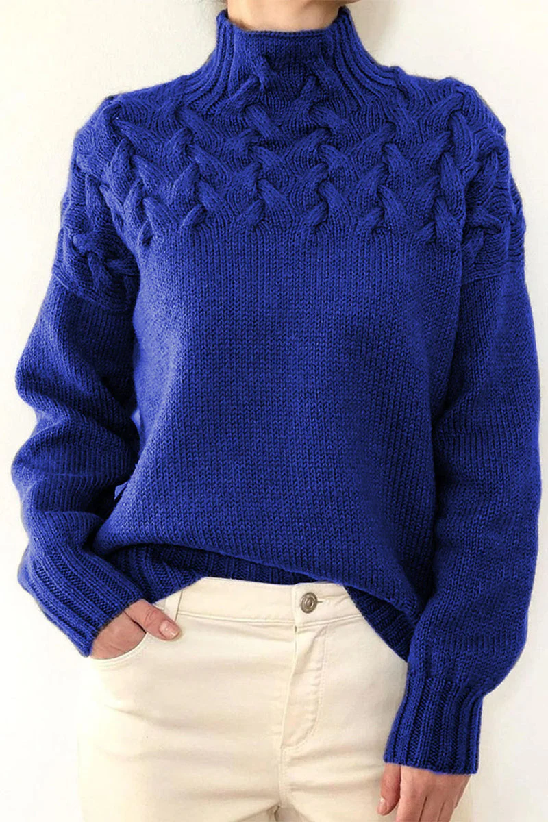 Lucía | Casual solid color turtleneck sweaters - Image 6