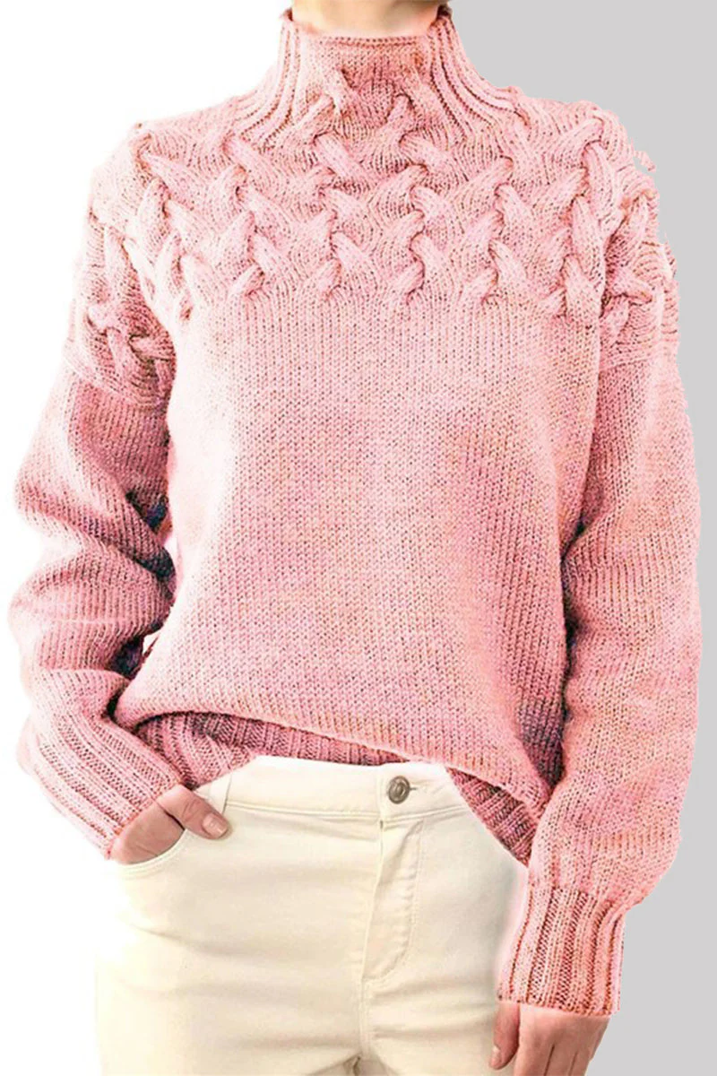Lucía | Casual solid color turtleneck sweaters - Image 7