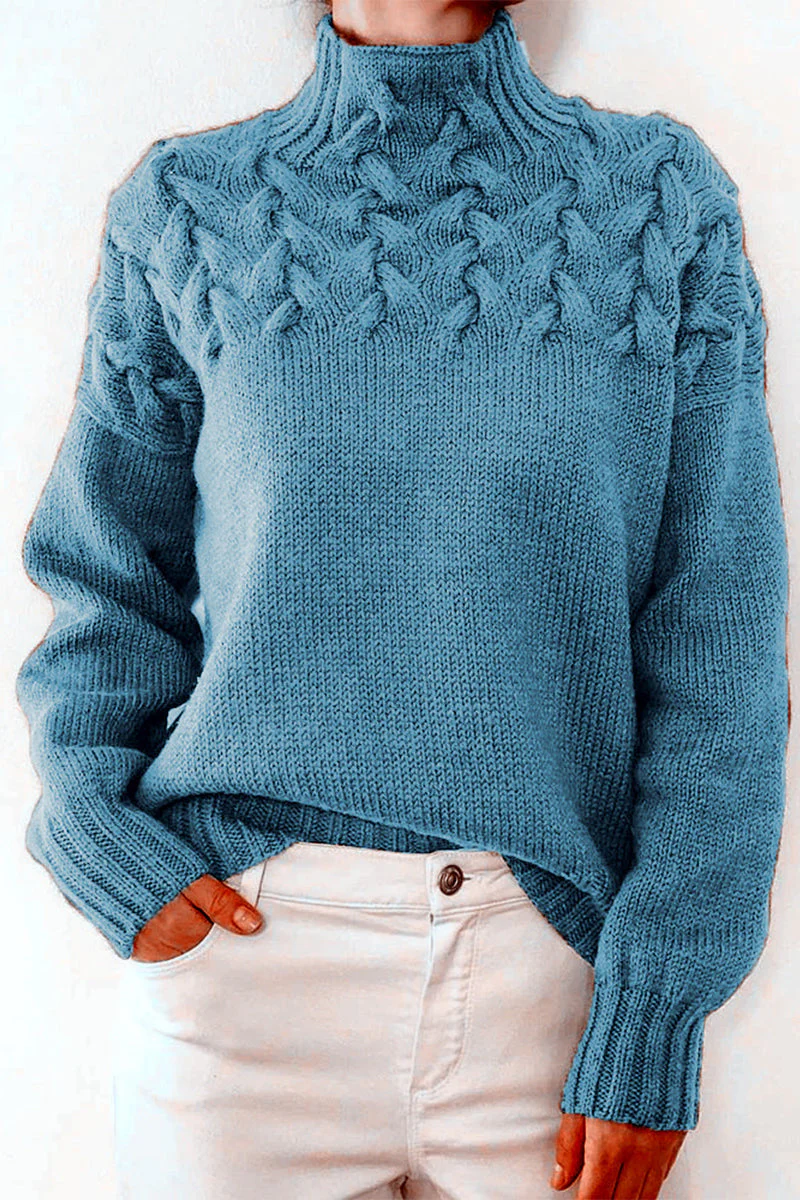 Lucía | Casual solid color turtleneck sweaters - Image 8