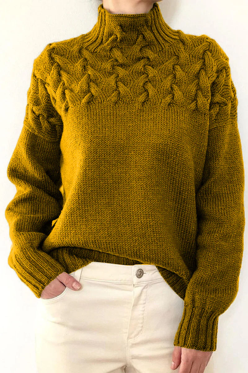 Lucía | Casual solid color turtleneck sweaters - Image 9