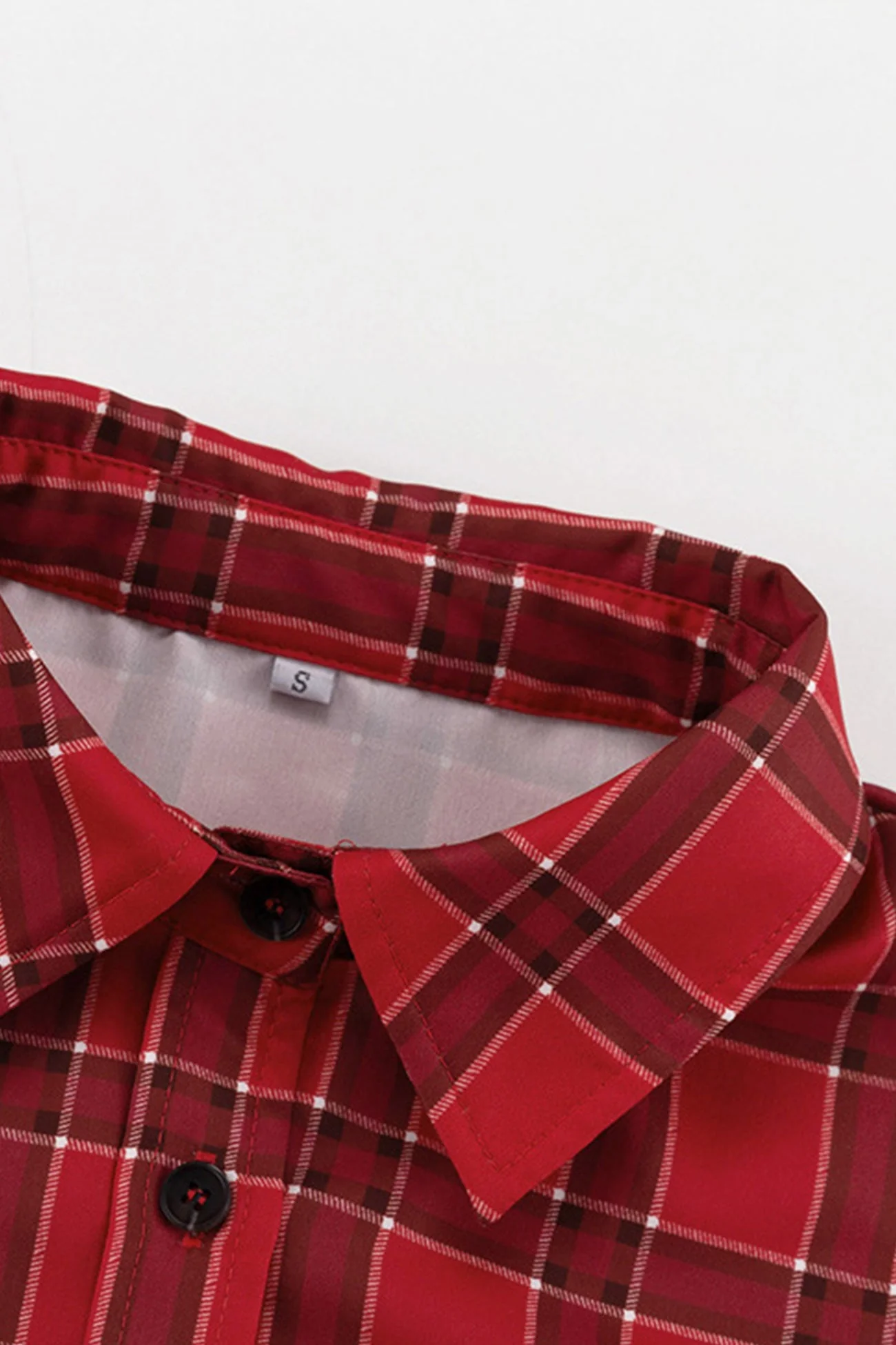 Lucía | Checked single breasted loose blouse - Image 6