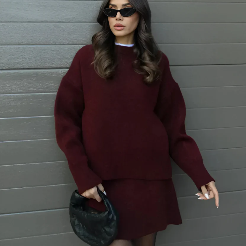 Luciana | Matching sweater skirt set
