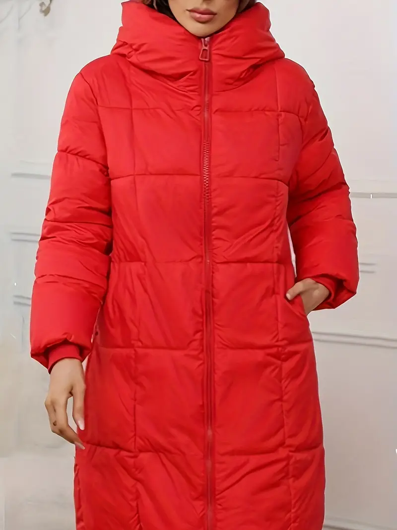 Lucrecia | Long down jacket with hood - Image 11