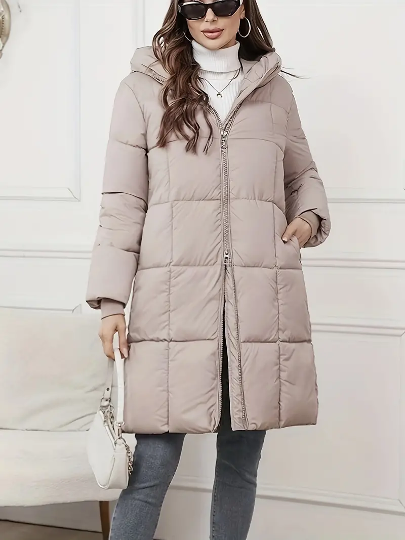 Lucrecia | Long down jacket with hood - Image 16