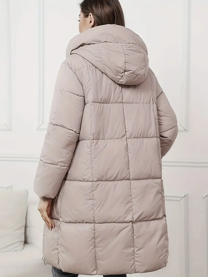 Lucrecia | Long down jacket with hood - Image 17