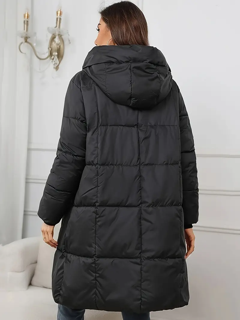 Lucrecia | Long down jacket with hood - Image 8