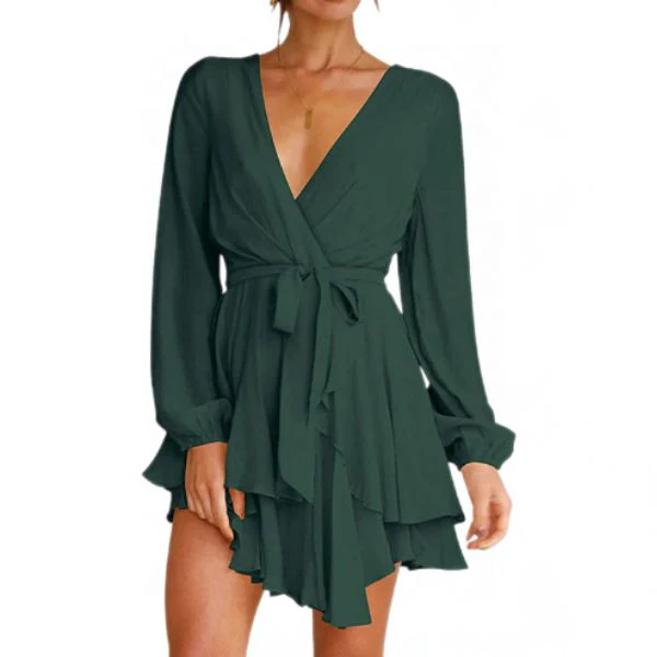 Ludmila® | Elegant Dress With Lantern Sleeves - Image 11
