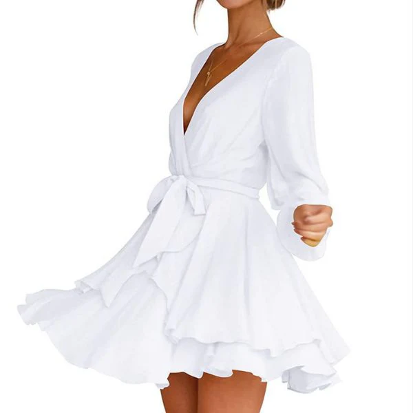 Ludmila® | Elegant Dress With Lantern Sleeves - Image 3