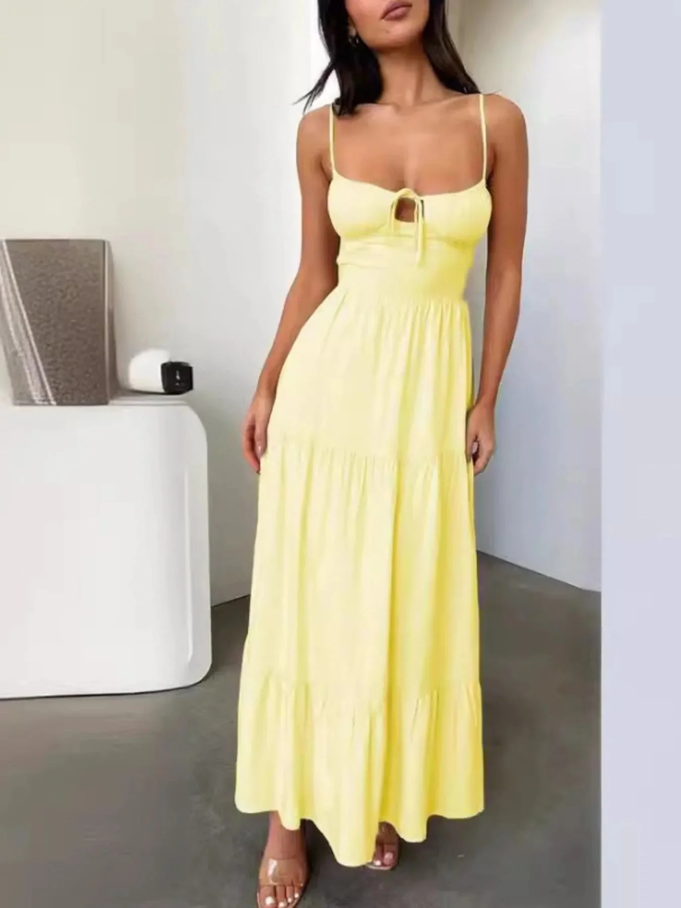 Ludovica® | Elegant Strappy Layered Lace Maxi Dress - Image 3
