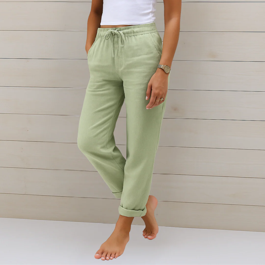 Luisa® | Breathable linen women's trousers - Image 3