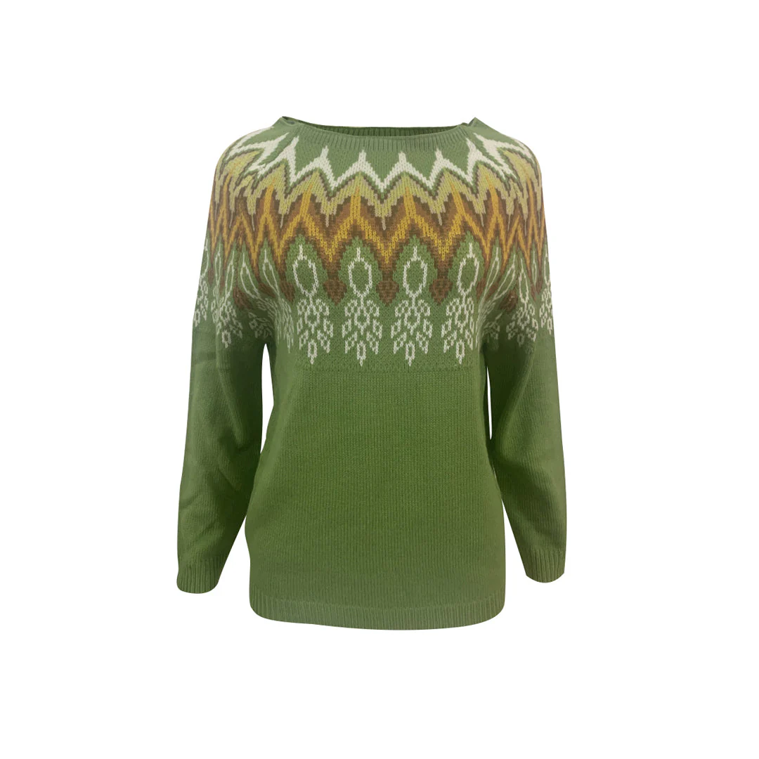Luisa | Casual color block sweaters with O-neck and contrast - Image 11