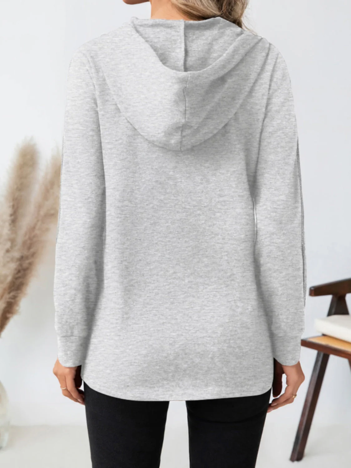 Luisa | Drawstring hoodie with long sleeves - Image 2