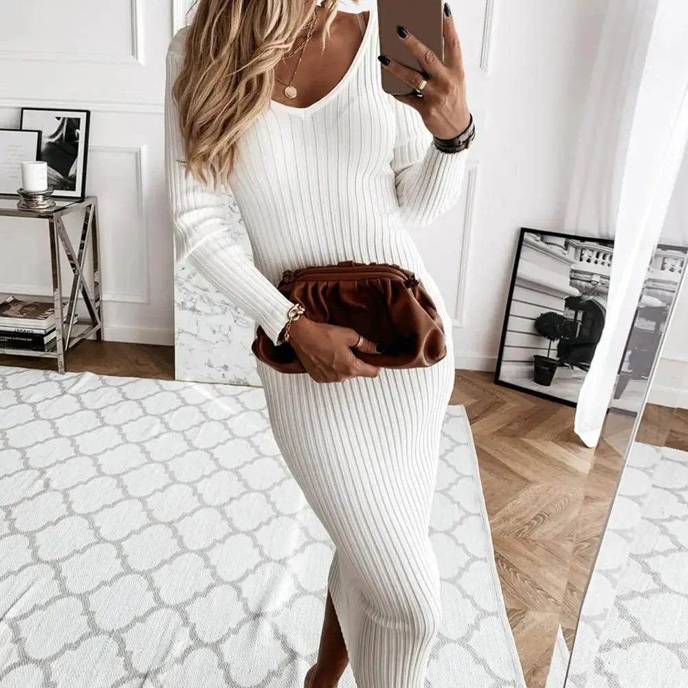 Luisa® | Fashionable women's long-sleeved V-neck shirt - Image 3