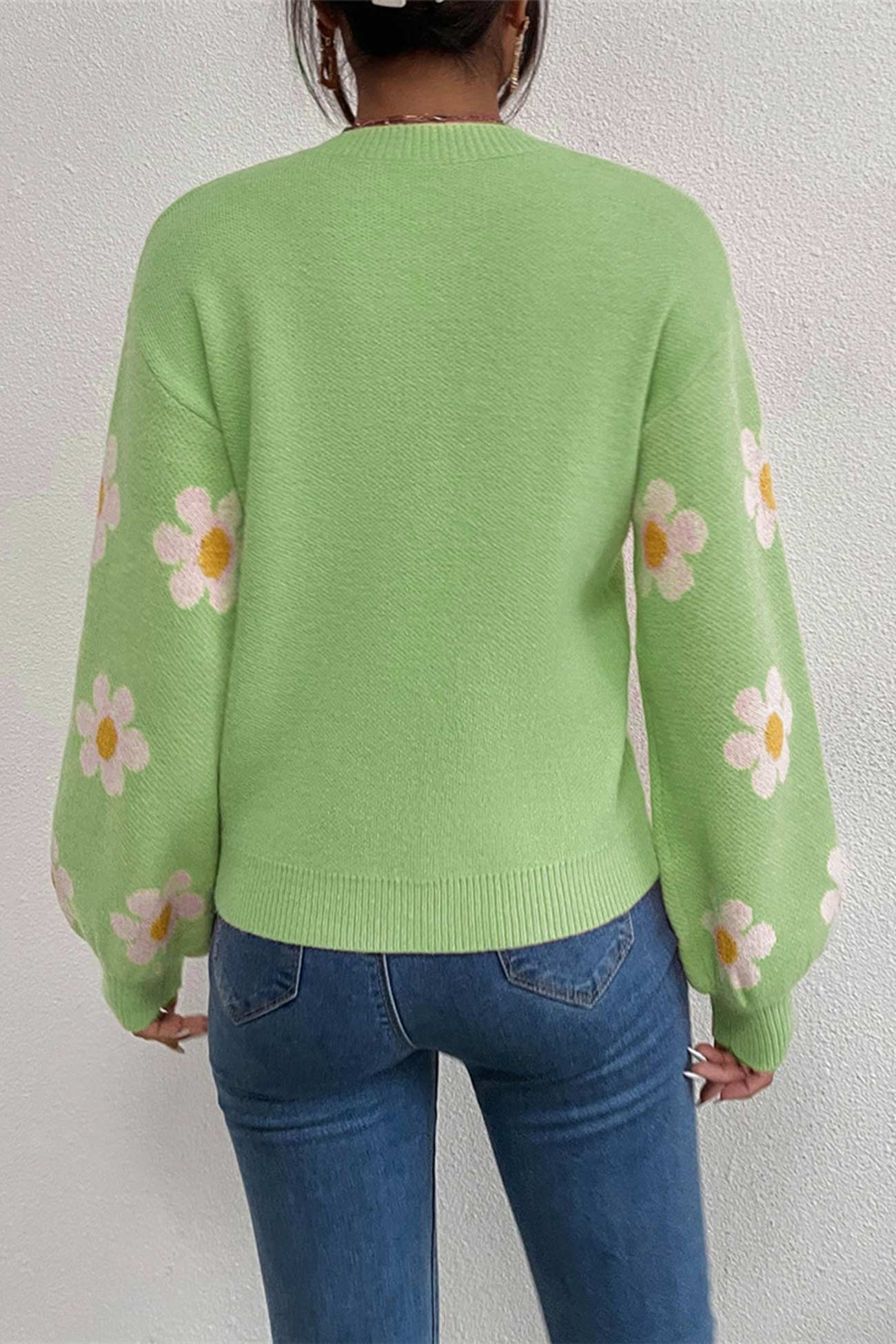 Luisa | Floral embroidered crew neck sweater - Image 6