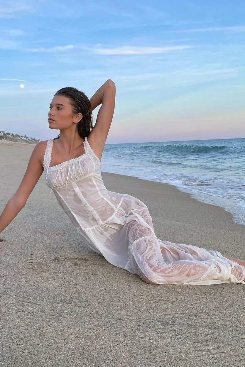 Luisa® | Semi-Sheer Maxi Dress With Ruffles - Image 2
