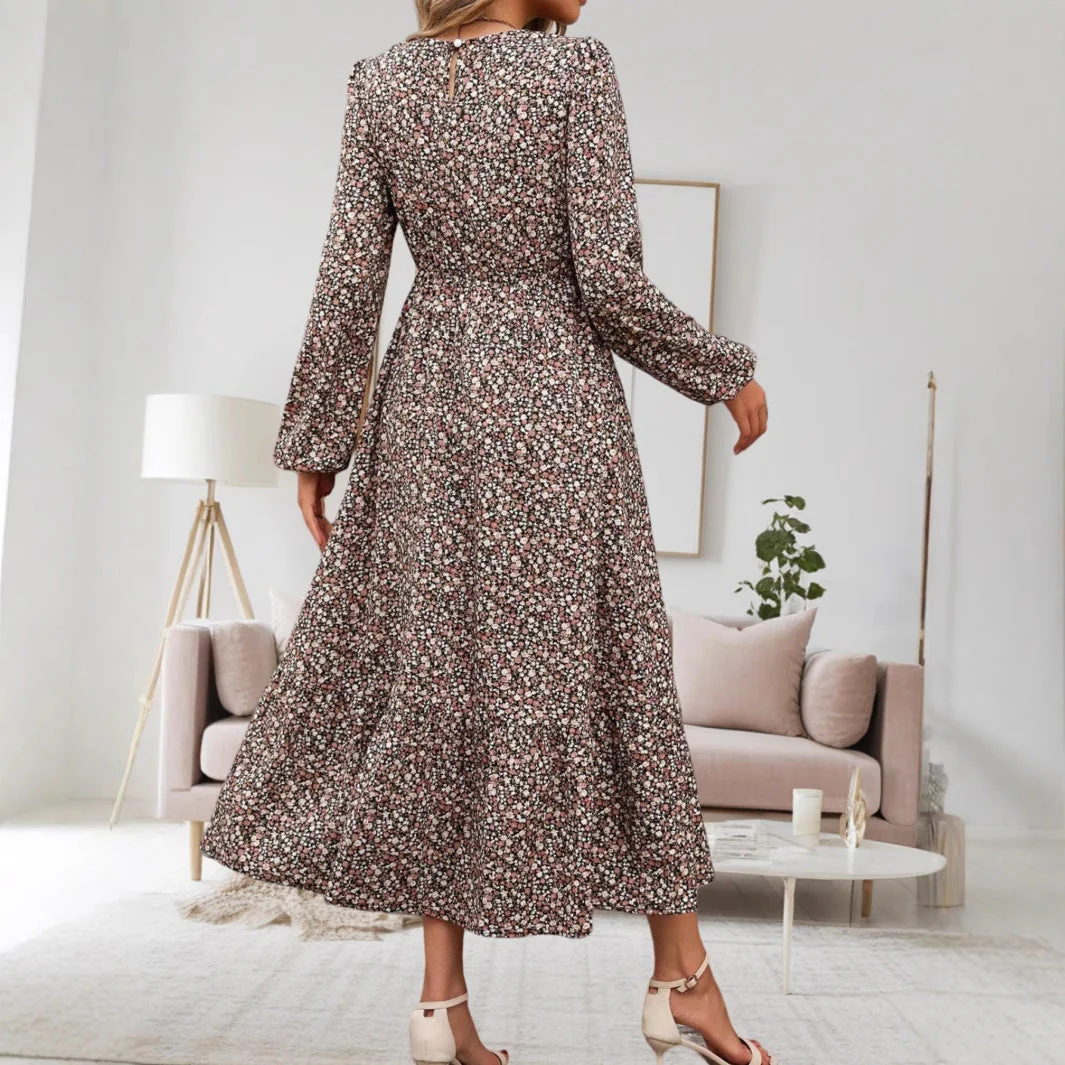 Luisa® | Women'S Floral Print Midi Dress With Long Sleeves - Image 4