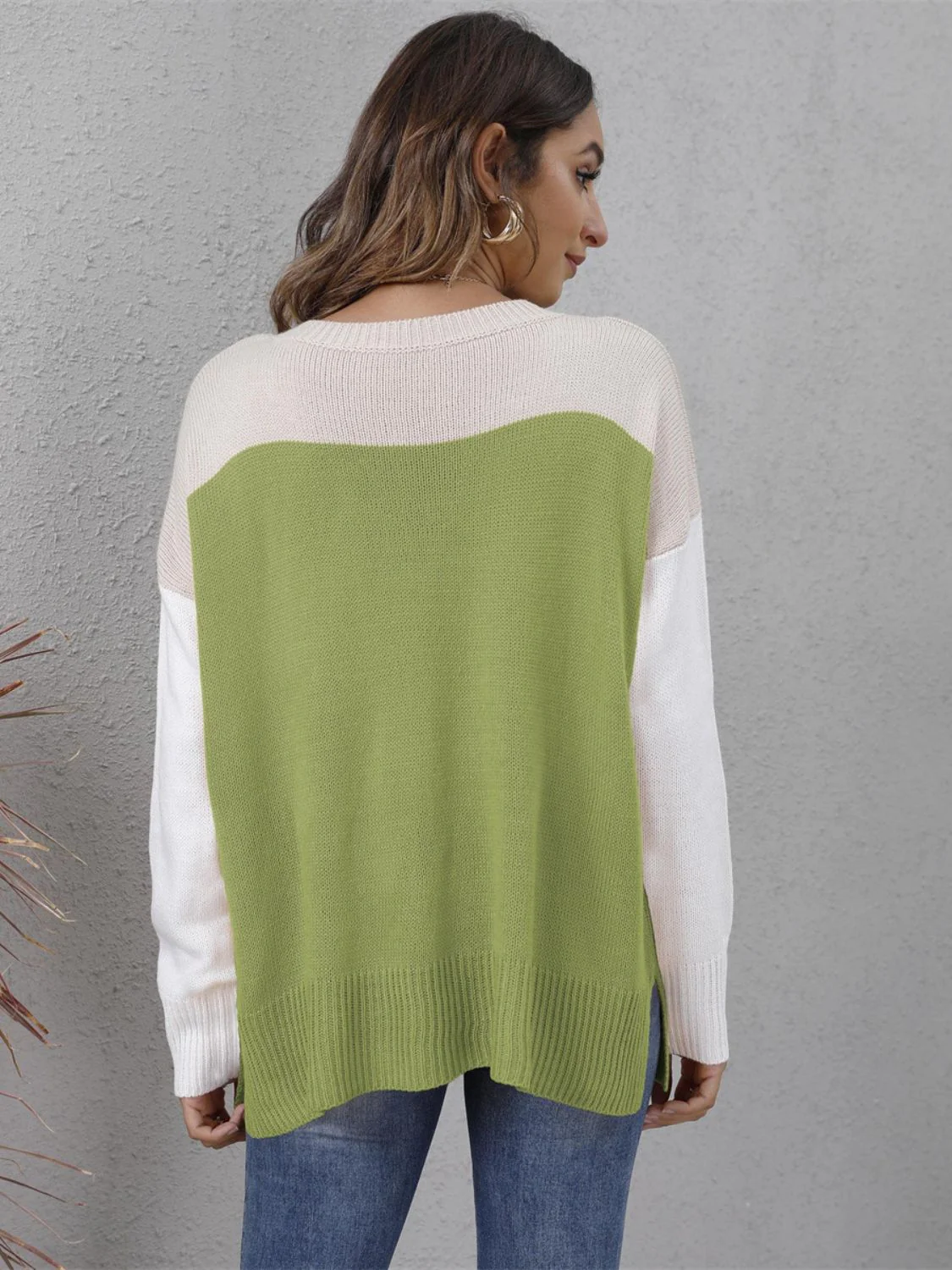 Luna | Color block crew neck sweater - Image 12