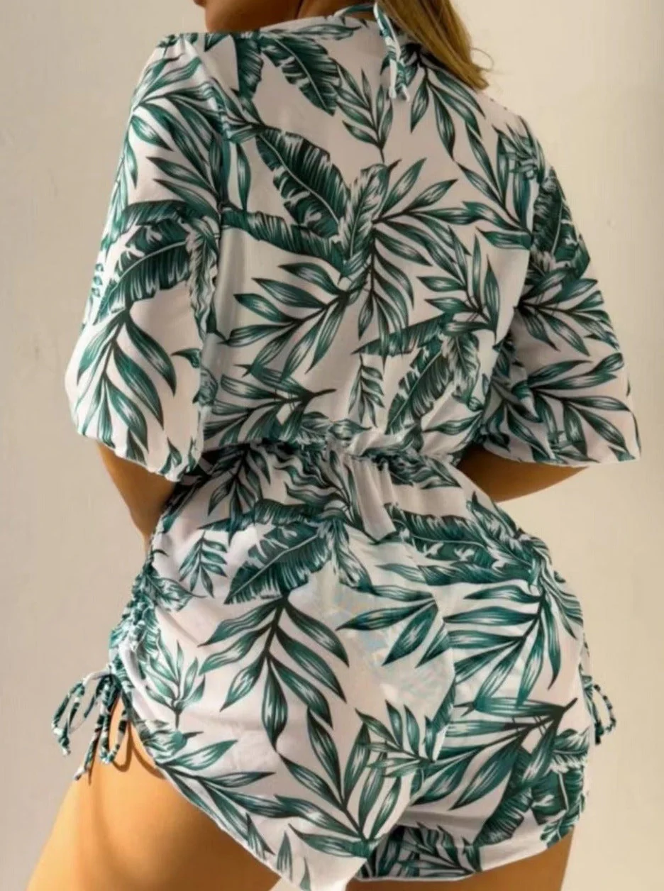 Magali® | Tropical Printed Three-Piece Sexy Bikini - Image 2